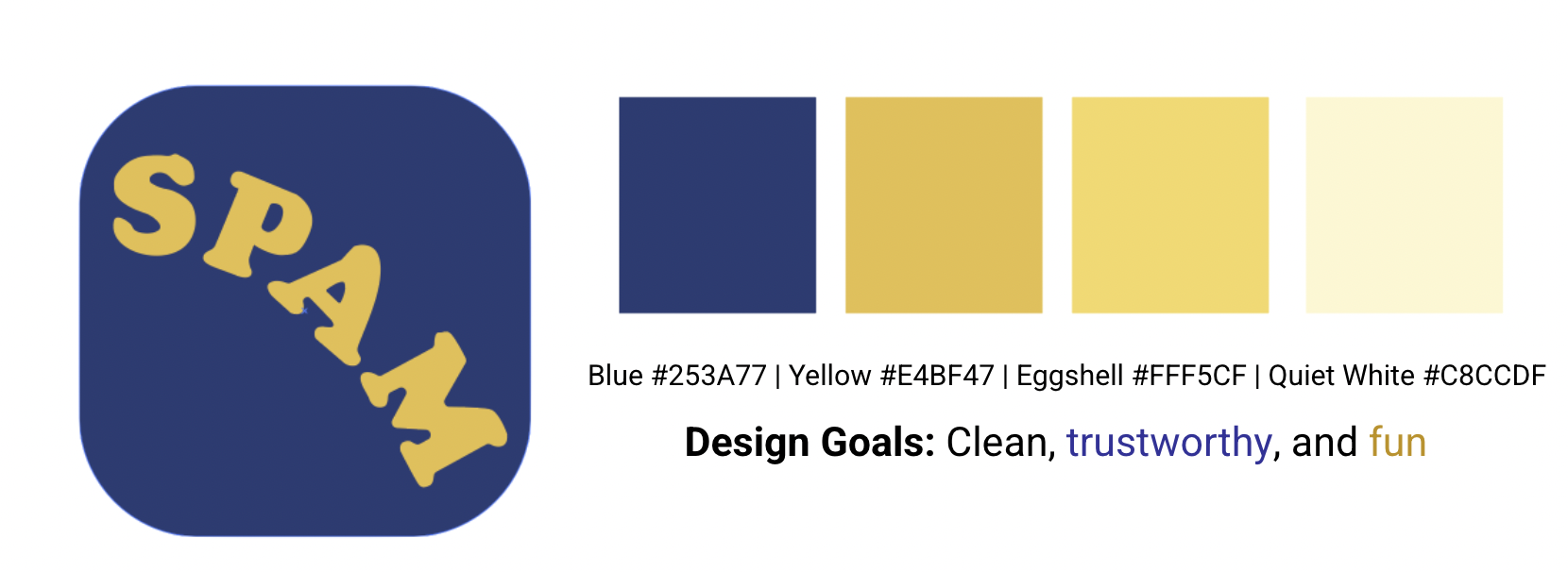 Brand colors and logo (blue/yellow)